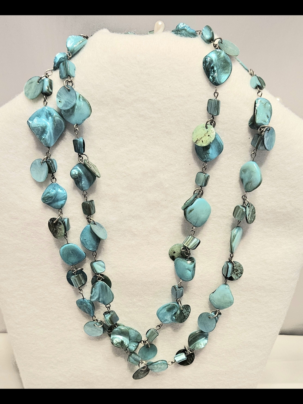 Coastal Azure Multi-Strand Statement Necklace